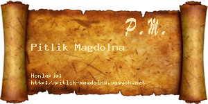 Pitlik Magdolna névjegykártya